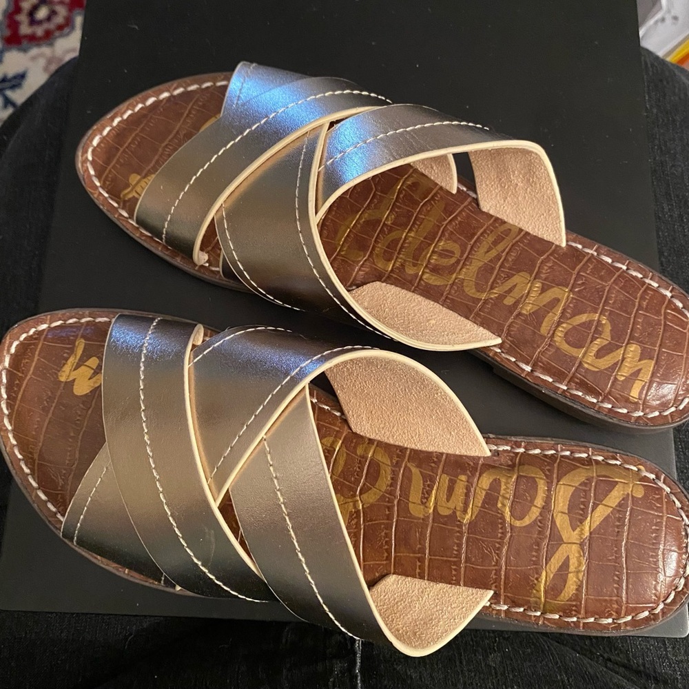 Sam Edelman Gold leather Gretch sandals